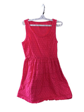 Women's ELLE Pink Eyelet Mini Dress Size 12